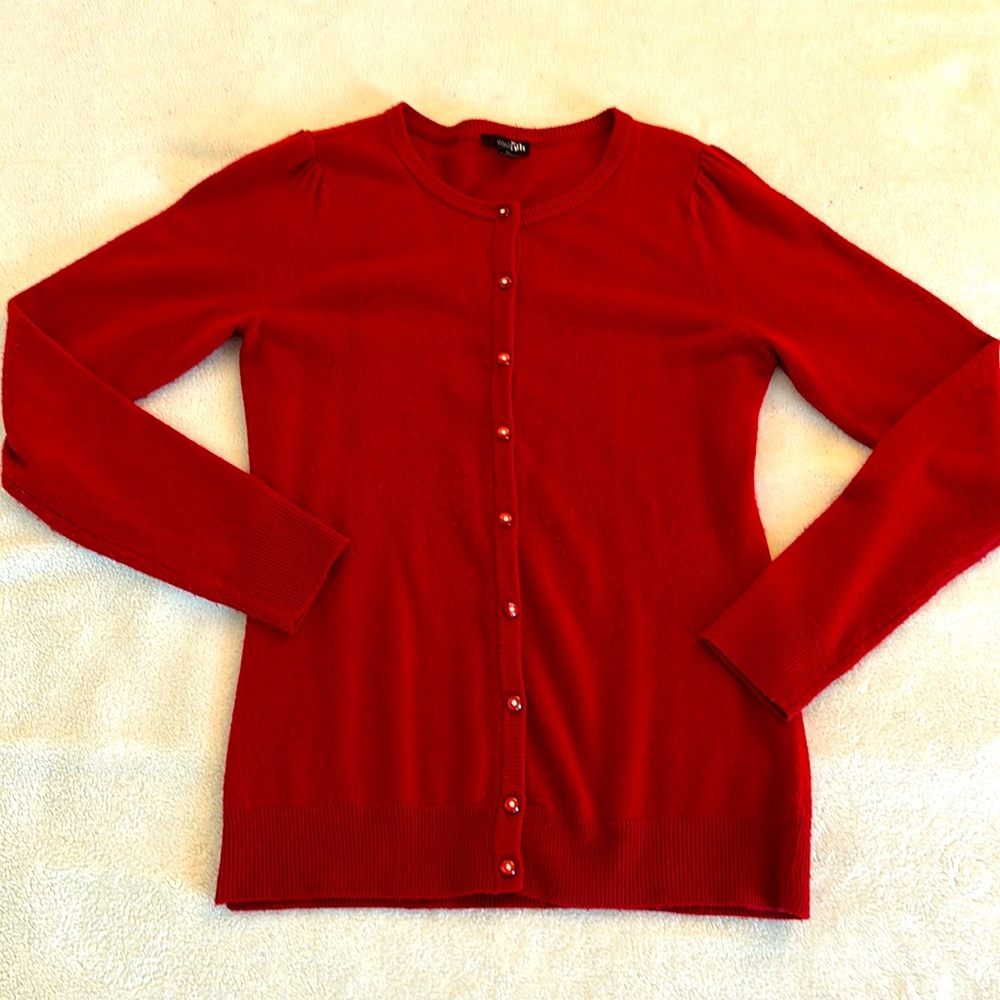 East 5th Red Button Down Cardigan Sweater Size Small